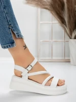 Sandale Dama cu Platforma 5HXS6 WHITE | MEI