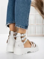 Sandale Dama cu Talpa Joasa 5HXS15 WHITE | MEI