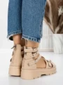 Sandale Dama cu Talpa Joasa 5HXS15 BEIGE | MEI