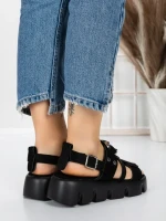 Sandale Dama cu Talpa Joasa 5HXS18 BLACK | MEI