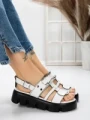 Sandale Dama cu Talpa Joasa 5HXS18 WHITE | MEI