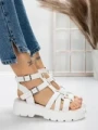 Sandale Dama cu Talpa Joasa 5HXS20 WHITE | MEI