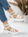 Sandale Dama cu Talpa Joasa 5HXS20 WHITE | MEI