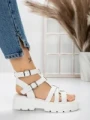 Sandale Dama cu Talpa Joasa 5HXS20 WHITE | MEI