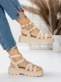 Sandale Dama cu Talpa Joasa 5HXS20 BEIGE | MEI