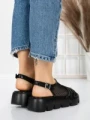 Sandale Dama cu Talpa Joasa 5HXS21 BLACK | MEI