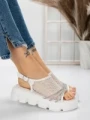 Sandale Dama cu Talpa Joasa 5HXS21 WHITE | MEI