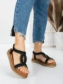 Sandale Dama cu Talpa Joasa 5GZ39 BLACK | MEI