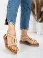 Sandale Dama cu Talpa Joasa 5GZ39 BEIGE | MEI
