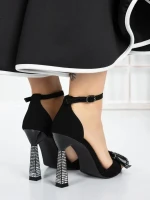 Sandale Dama cu Toc Subtire 5XKK15 BLACK | MEI