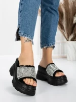 Papuci Dama cu Platforma 3AW286 BLACK | MEI