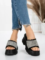 Papuci Dama cu Platforma 3AW286 BLACK | MEI