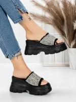 Papuci Dama cu Platforma 3AW286 BLACK | MEI