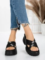 Papuci Dama cu Platforma 3AW321 BLACK | MEI