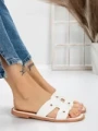 Papuci Dama cu Talpa Joasa 3AW307 WHITE | MEI