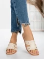 Papuci Dama cu Talpa Joasa 3AW307 BEIGE | MEI