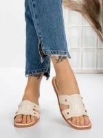Papuci Dama cu Talpa Joasa 3AW307 BEIGE | MEI