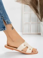 Papuci Dama cu Talpa Joasa 3AW307 BEIGE | MEI