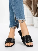 Papuci Dama cu Talpa Joasa 3AQ18 BLACK | MEI