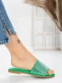 Papuci Dama cu Talpa Joasa 3AQ18 GREEN | MEI