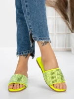 Papuci Dama cu Talpa Joasa 3AQ18 VERDE FLUORESCENT | MEI