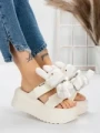 Papuci Dama cu Platforma 3WL229 WHITE | MEI