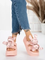 Papuci Dama cu Platforma 3WL229 PINK | MEI