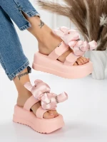 Papuci Dama cu Platforma 3WL229 PINK | MEI