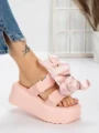 Papuci Dama cu Platforma 3WL229 PINK | MEI