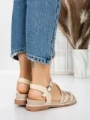 Sandale Dama cu Talpa Joasa 3AW309 BEIGE | MEI