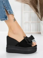 Papuci Dama cu Platforma 3AW326 BLACK | MEI