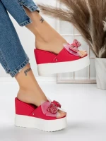 Papuci Dama cu Platforma 3AW326 RED | MEI
