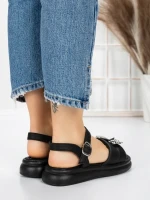 Sandale Dama cu Talpa Joasa 5WL23 BLACK | MEI