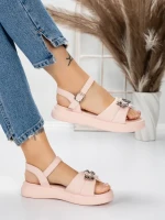 Sandale Dama cu Talpa Joasa 5WL23 PINK | MEI