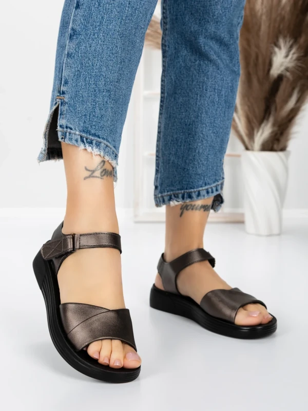 Sandale Dama cu Talpa Joasa 5XJ56 GUNCOLOR | MEI