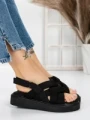 Sandale Dama cu Talpa Joasa 5H17 BLACK | MEI
