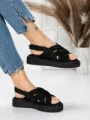 Sandale Dama cu Talpa Joasa 5H17 BLACK | MEI