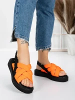 Sandale Dama cu Talpa Joasa 5H17 ORANGE | MEI