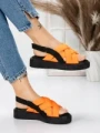 Sandale Dama cu Talpa Joasa 5H17 ORANGE | MEI