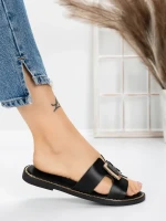 Papuci Dama cu Talpa Joasa 5PT2 BLACK | MEI