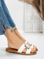 Papuci Dama cu Talpa Joasa 5PT2 WHITE | MEI