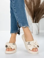 Papuci Dama cu Talpa Joasa 5WL21 BEIGE | MEI