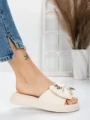 Papuci Dama cu Talpa Joasa 5WL21 BEIGE | MEI