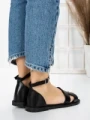 Sandale Dama cu Talpa Joasa 5PT6 BLACK | MEI