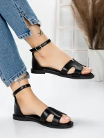 Sandale Dama cu Talpa Joasa 5PT6 BLACK | MEI