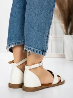 Sandale Dama cu Talpa Joasa 5PT6 WHITE | MEI