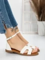 Sandale Dama cu Talpa Joasa 5PT6 WHITE | MEI