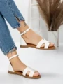Sandale Dama cu Talpa Joasa 5PT6 WHITE | MEI