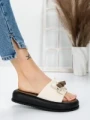 Papuci Dama cu Talpa Joasa 3AW310 BEIGE | MEI