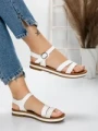 Sandale Dama cu Talpa Joasa 3GZ37 WHITE | MEI